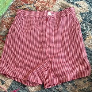 Hand Crafted Red Casual Summer Shorts
